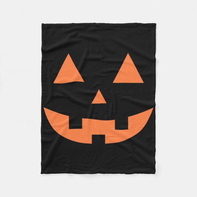 Thanksgiving Halloween Fall Scary Jack O' Lantern  Fleece Blanket (Front)