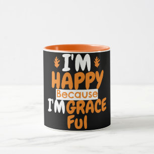 Thanksgiving Happy and Graceful Fall Theme Mug