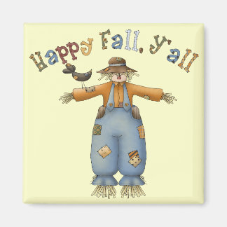 Thanksgiving Happy Fall Square Magnet