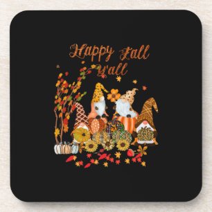 Thanksgiving Happy Fall Yall Gnome Leopard Coaster
