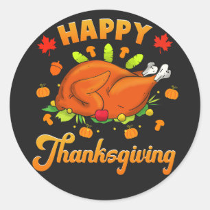 Thanksgiving - Happy Thanksgiving   Classic Round Sticker