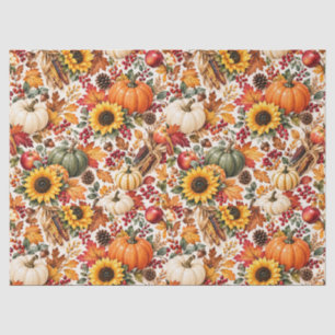 Thanksgiving Harvest Autumn Pumpkin watercolor Tissue Paper
