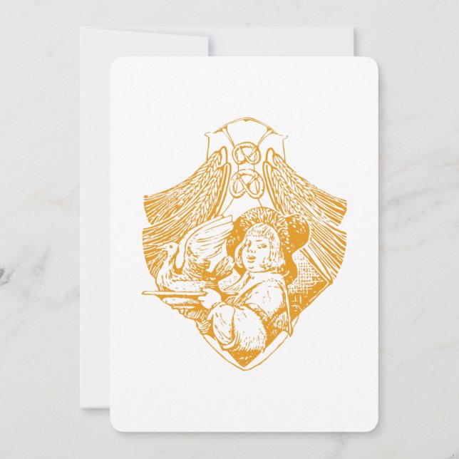 Thanksgiving Harvest Dinner Letterpress Turkey Invitation (Back)