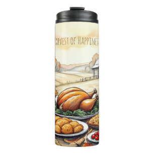 Thanksgiving, Harvest of Happiness, Thermal Tumbler