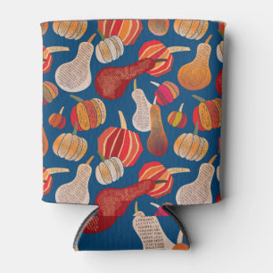 Thanksgiving Harvest: Pumpkin Vintage Art Can Cooler
