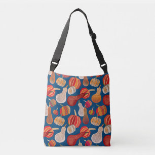 Thanksgiving Harvest: Pumpkin Vintage Art Crossbody Bag