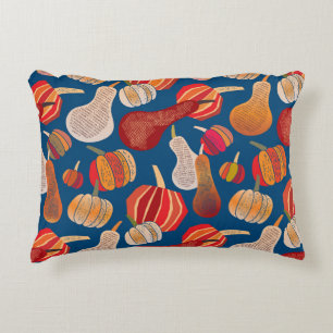 Thanksgiving Harvest: Pumpkin Vintage Art Decorative Cushion
