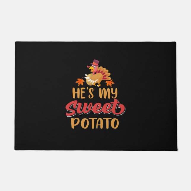Thanksgiving He Is My Sweet Potato Doormat (Front)