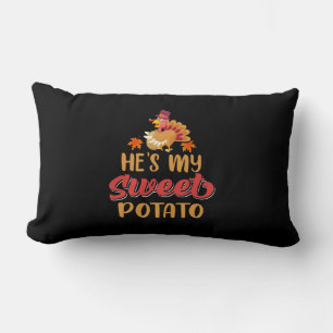Thanksgiving He Is My Sweet Potato Lumbar Cushion