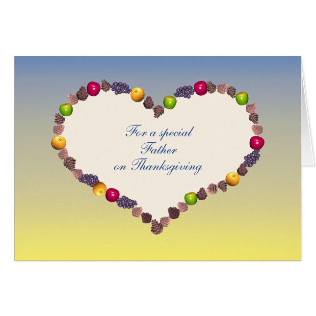 Thanksgiving Heart - For Father (Front Horizontal)