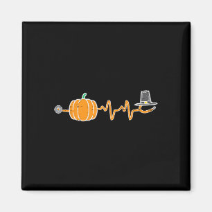 Thanksgiving Heartbeat Pumpkin Stethoscope Fall Sc Magnet