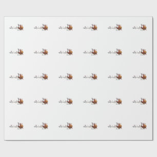 Thanksgiving Heartbeat Turkey Nurse Pulse Fall RN Wrapping Paper