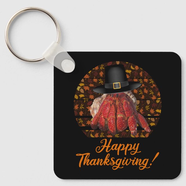 Thanksgiving Hermit Crab Key Ring (Front)