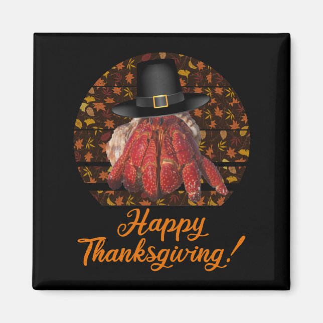 Thanksgiving Hermit Crab Magnet (Front)