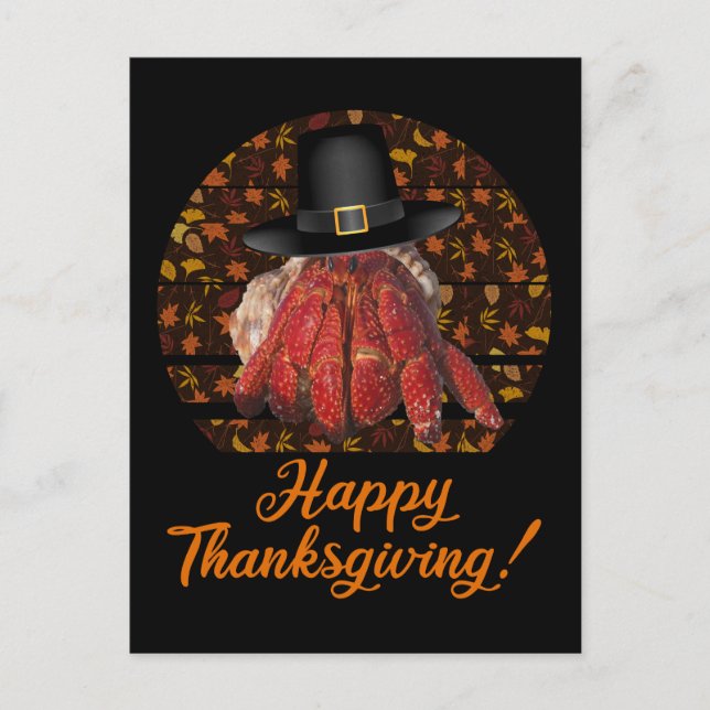 Thanksgiving Hermit Crab Postcard (Front)