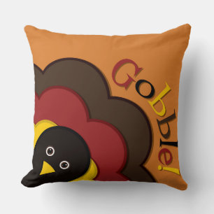 Thanksgiving hiding turkey cushion