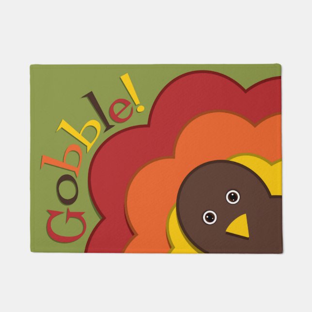 Thanksgiving hiding turkey doormat (Front)