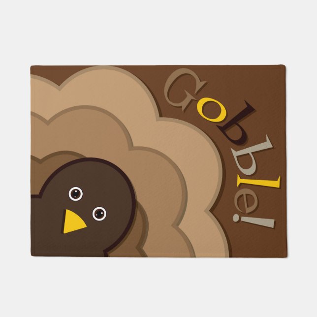 Thanksgiving hiding turkey doormat (Front)