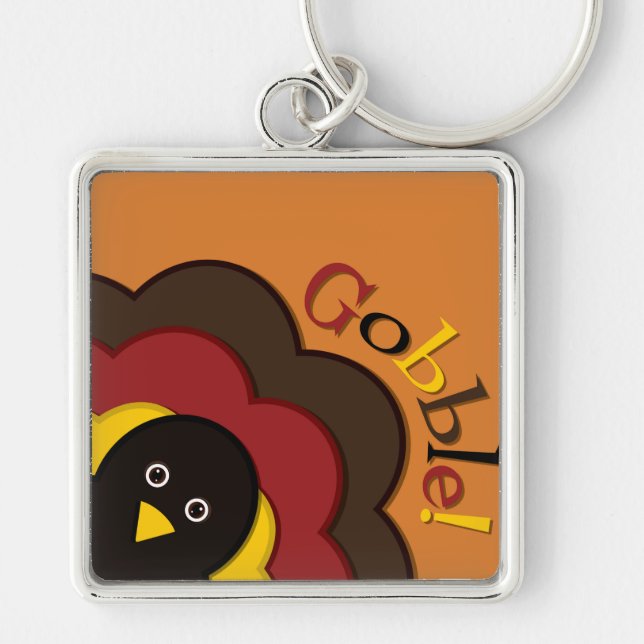 Thanksgiving hiding turkey key ring (Front)