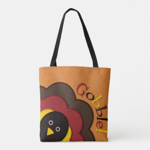 Thanksgiving hiding turkey tote bag