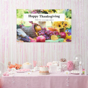 Thanksgiving Holiday Autumn Harvest Table Banner