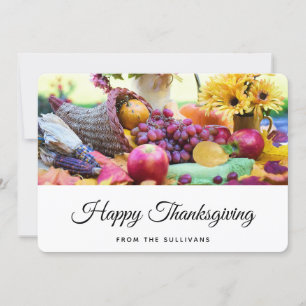 Thanksgiving Holiday Autumn Harvest Table Card