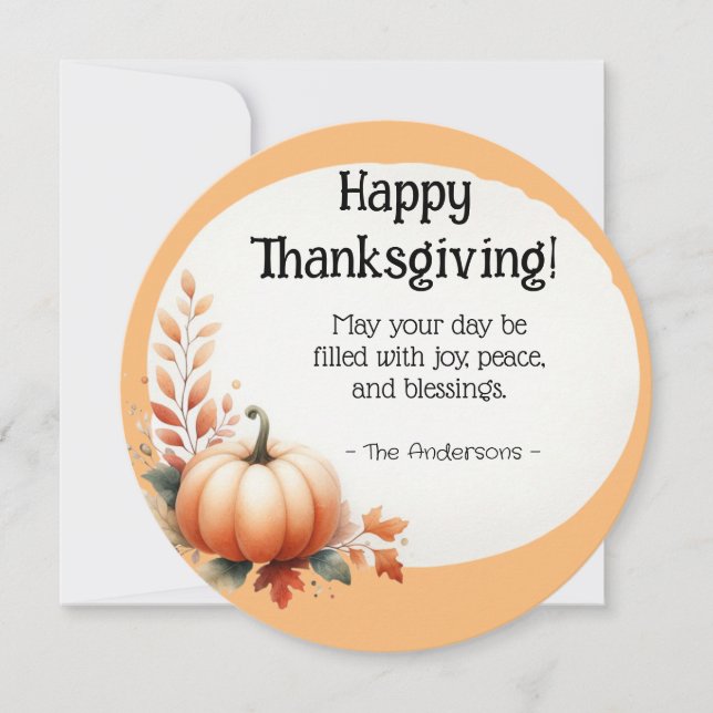 Thanksgiving Holiday Card (Front)
