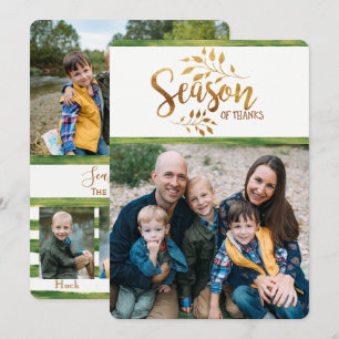 Thanksgiving Holiday Photo Card 5 Photo