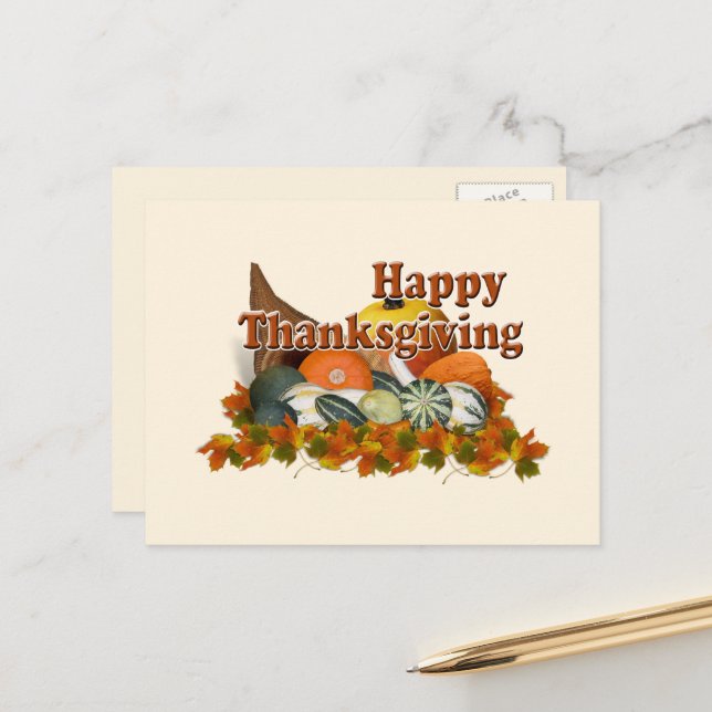 Thanksgiving Holiday Postcard (Front/Back In Situ)