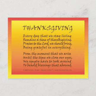Thanksgiving Holiday Postcard