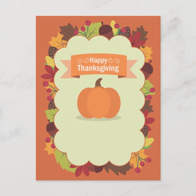 Thanksgiving Holiday Postcard (Front)