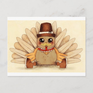 Thanksgiving Holiday Turkey Pilgrim Art Drawing