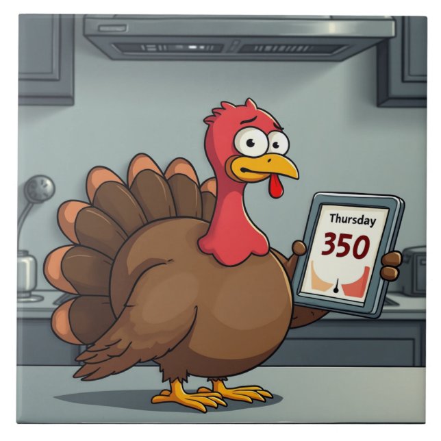 Thanksgiving Humor Funny Turkey Joke Ceramic Tile (Front)