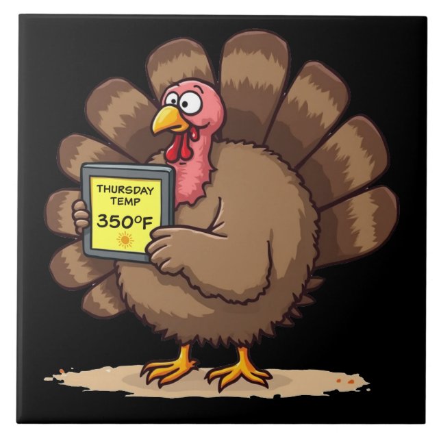 Thanksgiving Humor Funny Turkey Joke Ceramic Tile (Front)