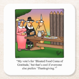 Thanksgiving Humour Bar Coasters