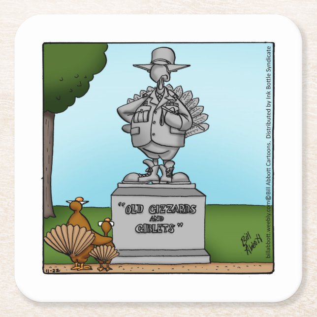 Thanksgiving Humour Bar Coasters (Front)