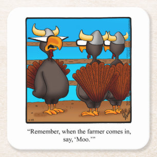 Thanksgiving Humour Bar Coasters