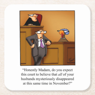 Thanksgiving Humour Bar Coasters