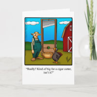 Thanksgiving Humour "Cigar Cutter" Greeting Card