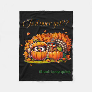 Thanksgiving Humour Fun Turkey Lovers Family Gathe Fleece Blanket