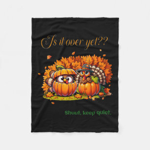Thanksgiving Humour Fun Turkey Lovers Family Gathe Fleece Blanket