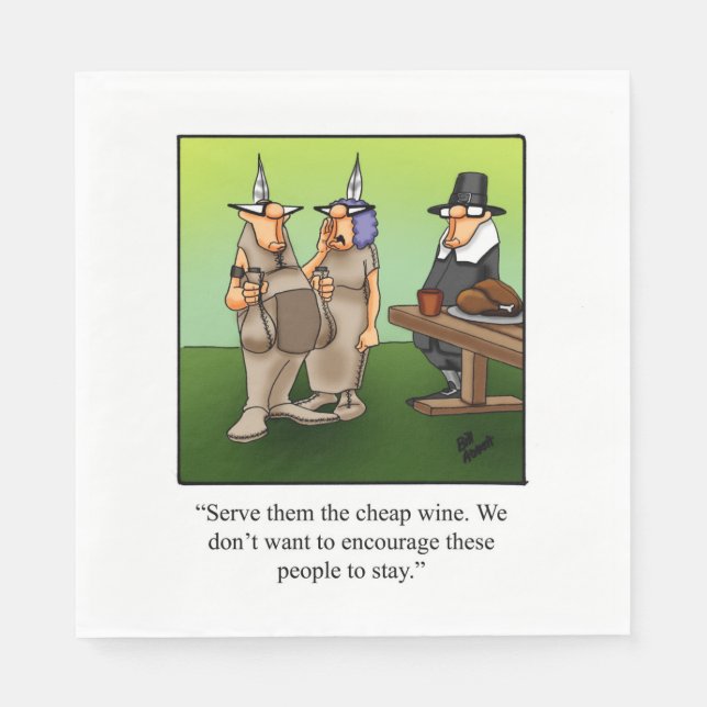 Thanksgiving Humour Holiday Napkins  (Front)