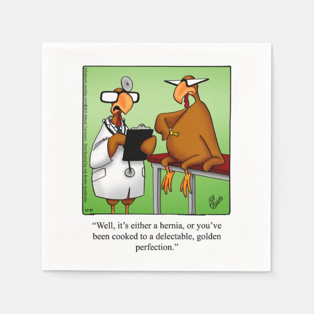 Thanksgiving Humour Paper Napkins (Front)