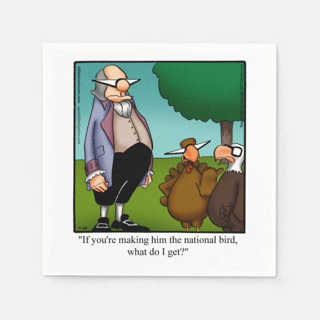 Thanksgiving Humour Paper Napkins (Front)