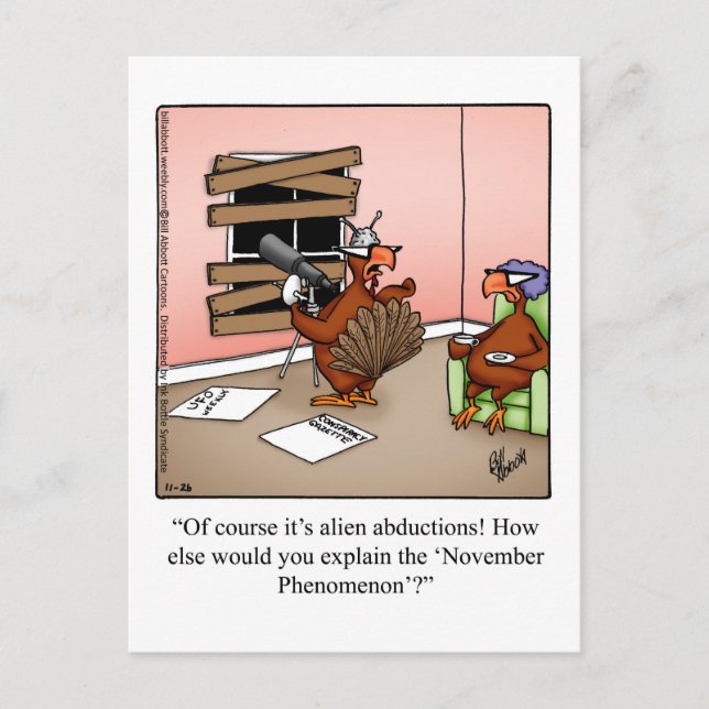 Thanksgiving Humour Postcard "Spectickles" (Front)