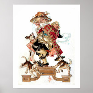 Thanksgiving Humourous Vintage Art Poster