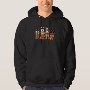 Thanksgiving Husky Chihuahua Dachshund Coffee Hoodie