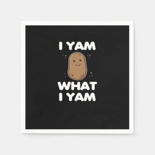 Thanksgiving I Yam What I Yam Funny Fall Classic Napkin