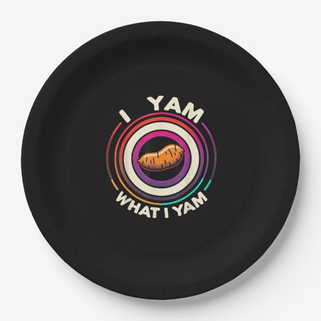 Thanksgiving - I Yam What I Yam Paper Plate (Front)