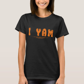 Thanksgiving I Yam Wife Couple Thanksgiving Women  T-Shirt